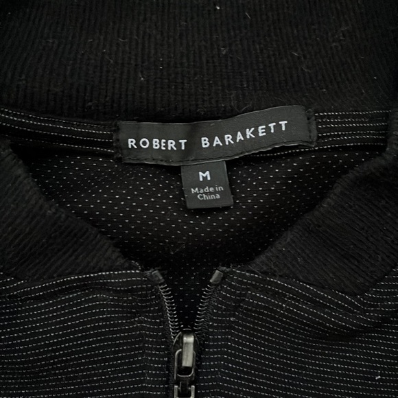Robert Barakett 1/4 Zip Mens Pullover. Black. Medium. - Picture 3 of 3